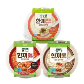 풀무원 한끼 몽글 순두부탕 (기본+짬뽕+들깨) 3종 SET, 1개