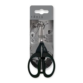 Tim Holtz Small Scissos - 5 Inch Mini Snips with 팀 홀츠 소형 가위 - 마이크로 톱니 모양의 칼날이 있는 5인치 미니 가위 - 종이 천, 1개, Multi-colou