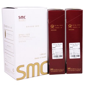 국산한방침 SMC장침 0.40x105mm 1Box(1000pcs) 멸균침 FDA CE ISO인증, 1개