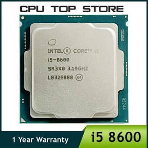 인텔 코어 i5 8600 3.1GHz 6 스레드 CPU 프로세서 65W LGA 1151, 한개옵션0