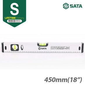 [사타/SATA] 수평자 450mm 18인치 91602A, 1개