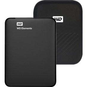 WD Elements Potable 휴대용 외장하드 + 파우치, Black, 4TB