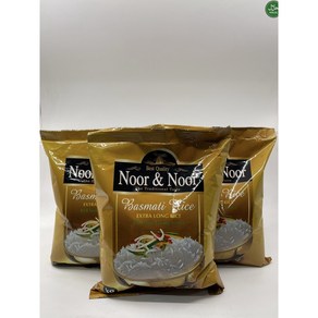 Noo & Noo Exta Long Basmati Rice. 누르 & 누르 프리미엄 엑스트라 롱 바스마티 쌀, 10개, 1kg