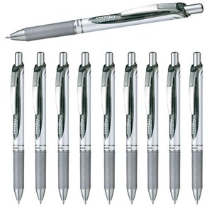 Pentel 에너겔 노크식 볼펜 10개 세트, BL77-A 0.7mm 블랙 10개 세트