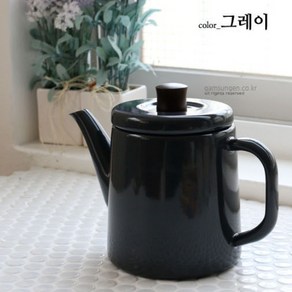 노다호로 PTR 법랑 주전자 1.5L (4colo), 그레이, 1개