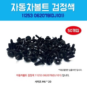 카박사 DJ101 자동차볼트 1125306207B 검정색 50개입 보도10mm 볼트너트, 50개