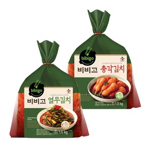 비비고 총각김치1.5kg ＋ 열무김치 1.5kg 혼합팩, 1개