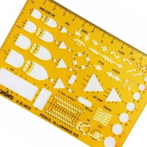 온가지사 코링 템플렛 K-E-403 전자기호 도형템플렛