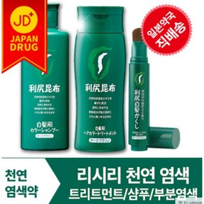 리시리 천연다시마성분 트리트먼트 샴푸 간편 부분염색 흰머리 감추기, 6)부분염색_블랙 20g, 1개