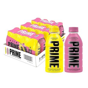 PRIME HYDRATION 버라이어티 블루 프리즈 체리 ICE POP 스포츠 음료 최고의 수분 을 전해질 BCAA 250mg 비타민 B 물질 저설탕 350ml12온스 15팩, DUO - STRAWBERRY WATERMELON &, 355ml