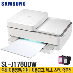 SL-J1780DW 삼성전자 컬러 잉크젯복합기 무한잉크완벽장착(옵션선택) 자동양면인쇄.복사.스캔.자동급지(ADF).WIFI 민원24지원, @SL-J1780DW+정품(검정1+칼라1)