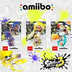 닌텐도 스플래툰 amiibo 아미보 3종 잉클링옐로 옥토링블루 꼬마연어, 1개