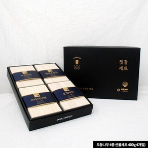 찬예찬 4종젓갈선물세트 오동나무, 400g, 1개, 1.명란젓 2.백명란젓 3.명태초무침 4.낙지젓