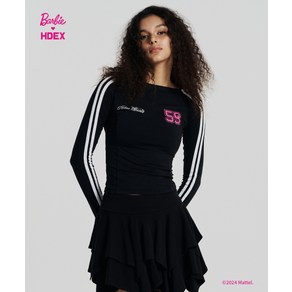 [HDEX x BARBIE™] 래글런 롱 슬리브 (Black) H246WLCTL020BK 396281