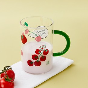 [모던하우스 인천점] 레몬코스타 손잡이 빅 내열 유리잔 체리토마토 600ml -[GA0125081], 1개, 이미지참조
