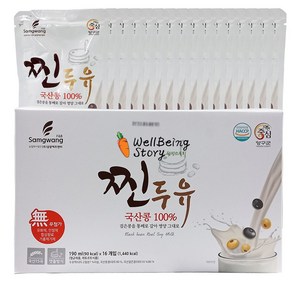 삼광 찐두유 1박스 국내산원료 Non-GMO, 16개, 190ml