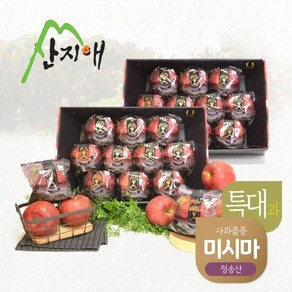 산지애 블랙라벨 특대 사과 6kg (3kg*2박스)/ 청송 미시마 세척사과, 단품