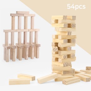 소형 나무블럭 젠가쌓기 54pcs, 1개