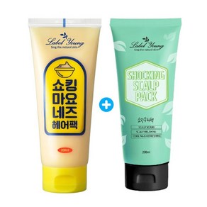 라벨영 쇼킹마요네즈헤어팩 1개+쇼킹두피팩1개, 1개, 200ml