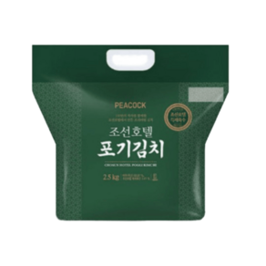 피코크 조선호텔 포기김치 배추김치 2.5kg 국내산 배추, 피코크 조선호텔 포기김치 2.5kg, 1개