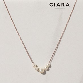 CIARA 14K Reggio 스와로브스키 심플 진주 목걸이(GoldPlated)