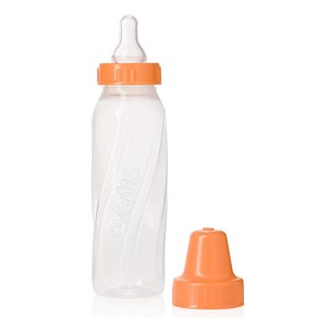 Evenflo 마이크로 에어 벤트 니플 슬로우 보틀 젖병 240ml, 1단계(0-3개월), Oange, 1개