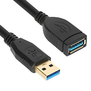 [강원전자] [AM-AF] USB-A 3.0 to USB-A 3.0 M/F 연장케이블 NETmate NM-UF320BKZ [블랙/2m]