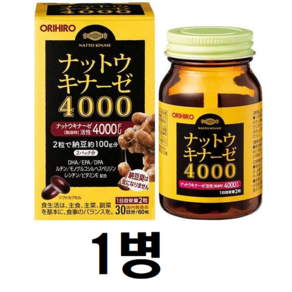 오리히로 낫또 키나제 4000 [원산지:일본] 30일분, 60정, 1개
