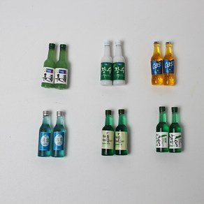 주류 미니어처 2p 6종 - 참이슬 소주 진로 처음처럼 장수막걸리 카스 맥주 술, 3. 카스맥주 2p