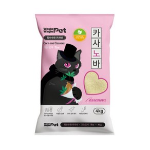 와글와글펫 고양이 카사노바 카사바 모래, 가는입자, 1개, 4kg