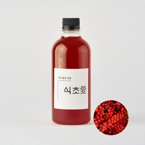 [식초사랑] 천연 발효 오미자 식초 무설탕 마시는 음료 수제 과일초, 1개, 500ml