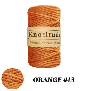 노티튜드 순면 컬러 푼사 4mm 마크라메실 90야드, 16 ORANGE, 1개