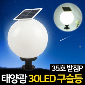 신성나라 태양광 30LED 구슬등 호박등 문주등 정원등 잔디 조명 태양열구슬등, 30LED 태양광 구슬등 35호(받침P)