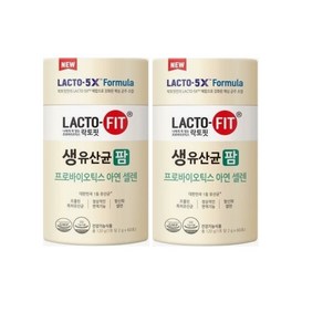 장유산균 장건강 종근당 락토핏 생유산균 팜 2g x 60포 프로바이오틱스 아연 셀렌, 120g, 2개