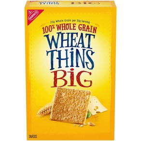 Wheat Thins BIG Whole Gain Wheat Cackes 8 oz Wheat Thins BIG 통곡물 밀 크래커 8온스, 226g, 1개