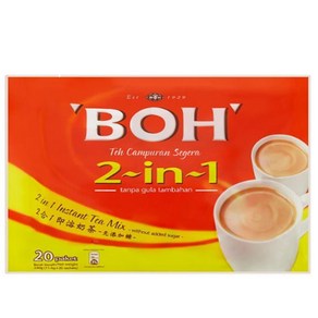 BOH Instant Tea Mix 보흐 2 in 1 인스턴트 티 믹스 No 슈가 20개, 20개입, 1개