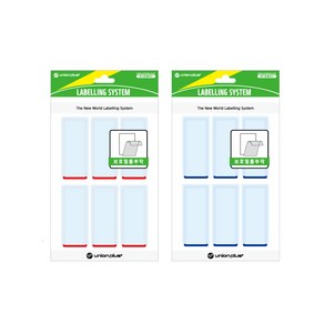 유니온플러스 ABC문구 보호견출지 보호라벨 이름 네임지 견출지, 407 적색, 사이즈 색상