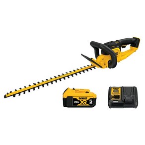 디월트 무선 전동 전정기 전지톱 DEWALT DCHT820 DCHT820P1 20V Hedge Timme 정원 조경, 5.0Ah 배터리 충전기 셋트, 1개