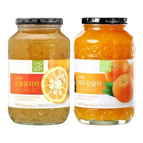 초록원 참꿀유자차 +제주 감귤차 (2kg), 2kg