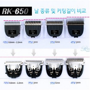 리케이 RK-650 교체날 이발기날10F4F5F7FRK-700, 10(0.6-2.2mm), 1개