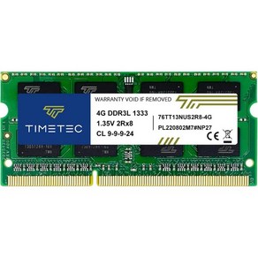 Timec 16GB KIT (2x8GB) DDR3 / DDR3L 1333MHz PC3-10600 비 ECC Unbuffeed 1.5V / 1.35V CL9 2Rx8 듀얼 랭크, 4GB