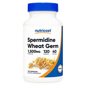 뉴트리코스트 스페르미딘 위트 점 1500mg [메가도스] 120캡슐 1개, 120정