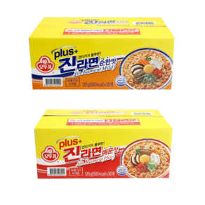 오뚜기 진라면 순한맛 매운맛 30개 대용량, 1개