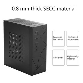 JX01 SECC 미니 ITX HTPC 섀시 Usb2.0 게임 컴퓨터 케이스 박스 데스크탑 PC 인클로저 블랙