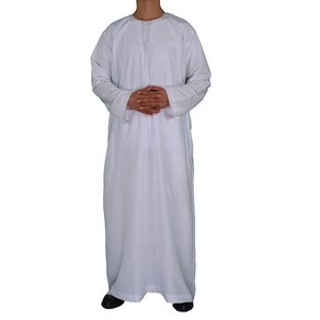 Muslim Men Thobe Jubba Casual White A Islamic Man Oman Saudi Arabic Long Dress Eid R [G00106151]