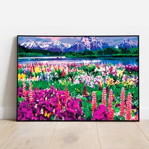 플레이어바웃 DIY 라벤더 가든 명화그리기 세트 유화 40 x 50, 라벤더 가든 (MG161), 1개