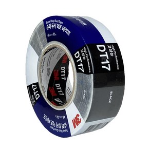 3M DT17 블랙 덕트테이프 48mm x 32m / 청테이프 면테이프 천테이프, 1개