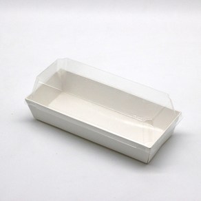 일회용 직사각형 크라프트 샌드위치 포장용기 테이크아웃 패키지 50개 흰색, 50pcs, 1개