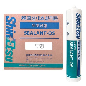 신에츠 SEALANT-OS 무초산형 실리콘 270ml 투명 유리 창호 샷시, 25개