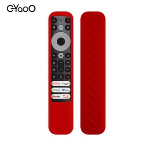 TCL 리모컨 실리콘 보호 케이스 낙하 방지 실리콘 리모컨 커버 어둠 속에서 빛남 RC902VFMR1, 05 Non Glow Red, 한개옵션1